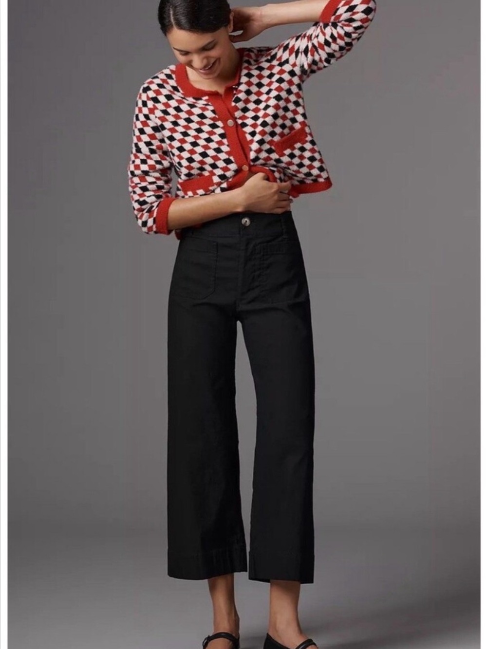 Maeve Colette High-Rise Wide-Leg Pants in Magic Fabric
